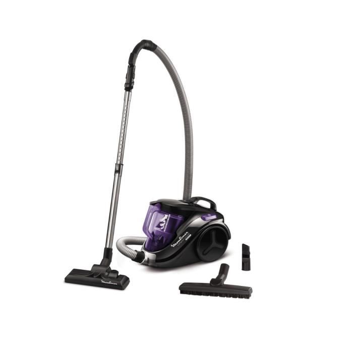 moulinex aspirateur sans sac 79db noir violet mo3759pa cdiscount electromenager
