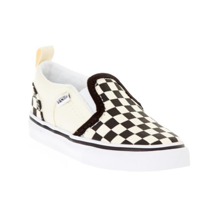 Chaussures tout petits Vans Asher V Checkers Noir et Blanc