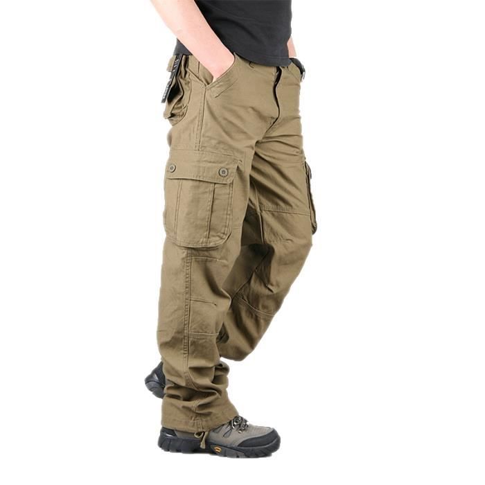 Pantalons Hommes de Marque Pantalon Homme Cargo Pantalon homme Pantalons Homme avec Droite Pantalon Homme Baggy Pantalon Jaune Jaune Cdiscount Pret a Porter