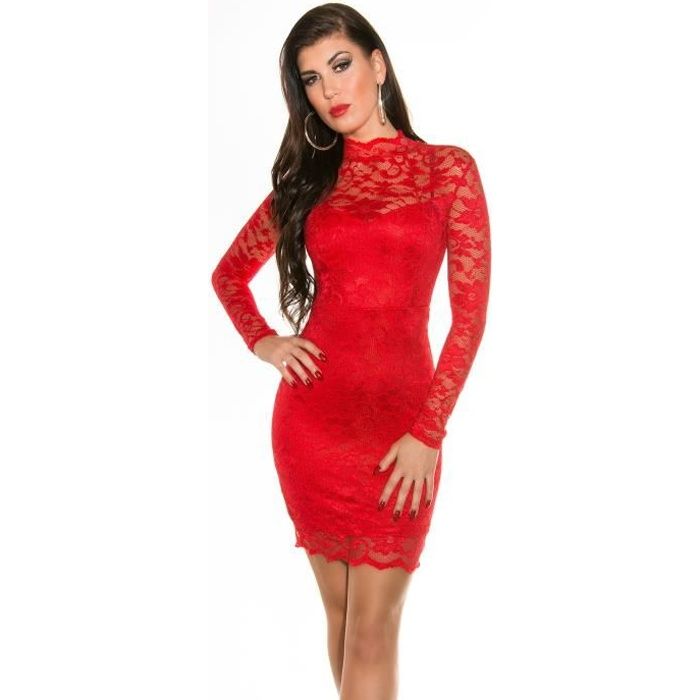 robe rouge femme