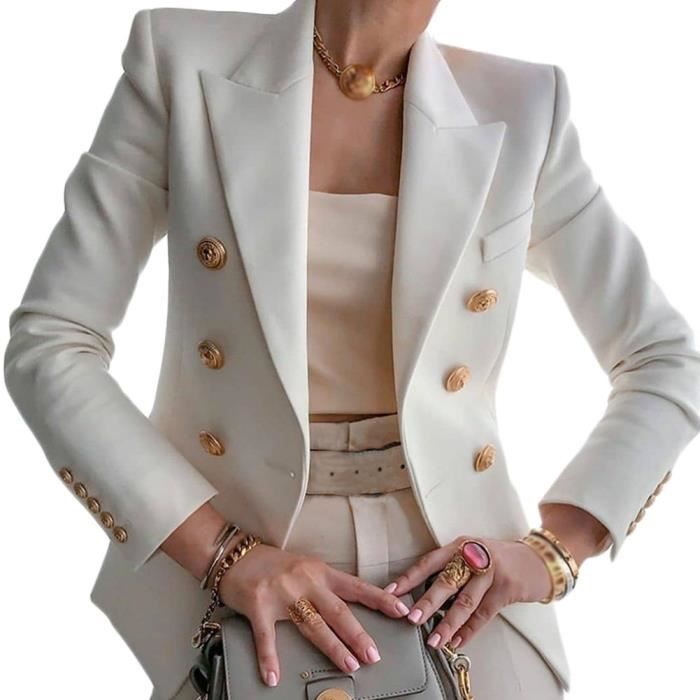 Manteau femme best sale noir bouton doré