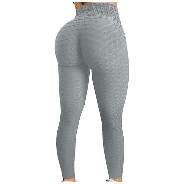 Legging de sport TIK Tok taille haute Gris Femme Yoga