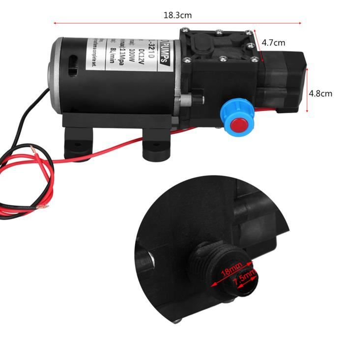Bomba De Agua Autocebante De Diafragma 12v Dc 100w 8l/min 16 | Envío gratis