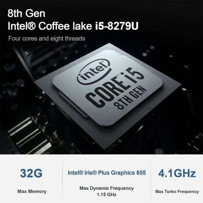 MINIS FORUM JB95 Mini PC, Processeur Intel Celeron Silver N5095 CPU  Quad-Core 8 Go / 128 Go SSD Mini Ordinateur de Bureau avec Windo -  Cdiscount Informatique