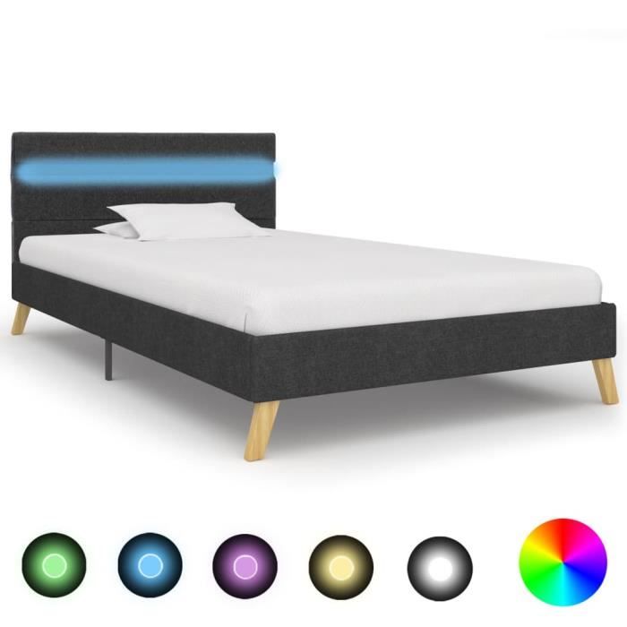Canapé-lit Une Place 90x200 Cm Avec Bureau Coulissant Et Rangements | Éclairage LED, Prises USB, 2 Tiroirs | Pour Studio, Chambre Enfant/ado