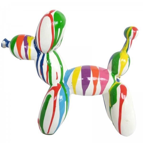 Statue en résine hippopotame fond blanc trash - 15 cm : H, 15 x L, 11 x