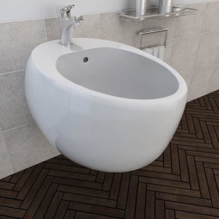 Bidet Suspendu Assorti Au Wc Bidet Ceramique Sanitaire Salle De Bains Duren376 36 8 X 56 X 37 5 Cm Bidets Cuisines Et Salles De Bain