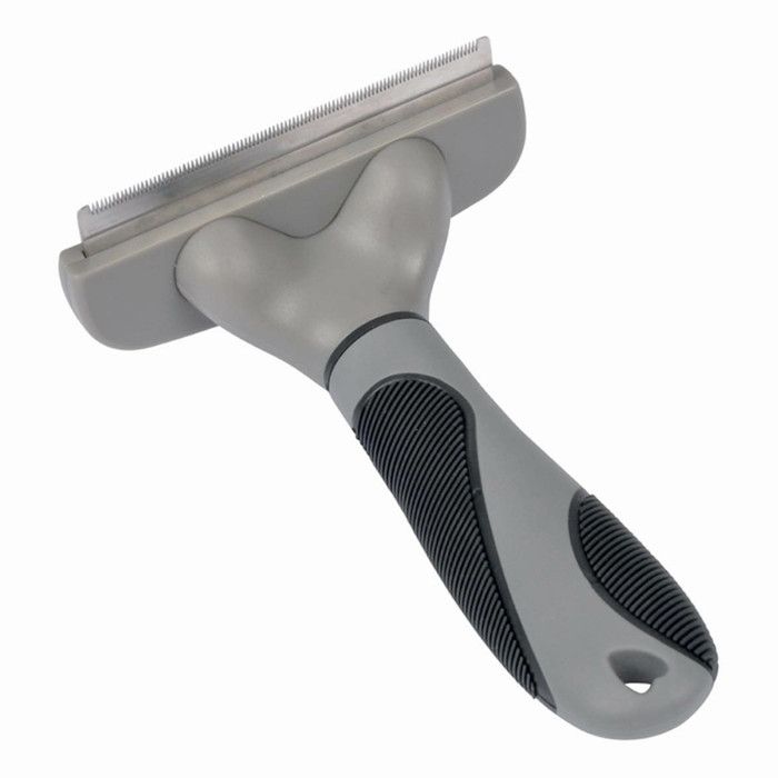 Comparer les prix de Brosse Pour Chien & Chat "sous Poils" 16cm Gris - Paris Prix