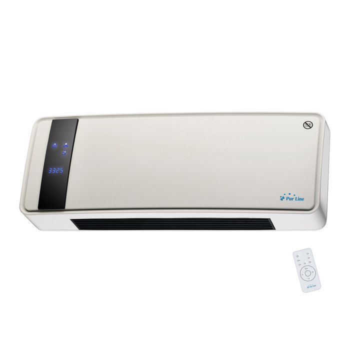 Aérotherme Mural Céramique 2000 W - Blanc - Avec Télécommande, Minuterie, Thermostat - Chauffage Rapide Pour Pièce Jusqu'à 20 M²