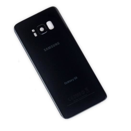 Vitre arrière cover batterie Samsung S8 Noir carbone