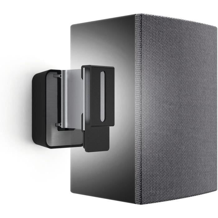 2 Supports D'enceintes Vintage – Réglables En Inclinaison – Métal Noir Chromé