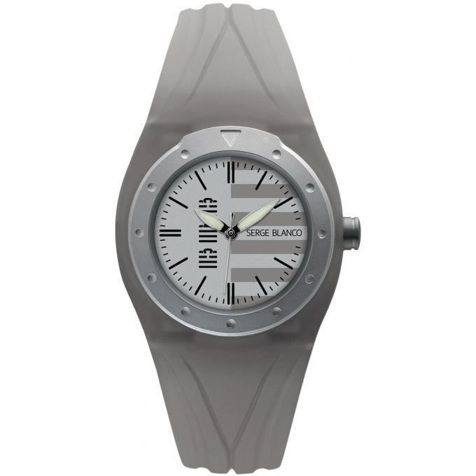 Montre serge blanco sb1000-11 - montre grise silicone homme Gris - Achat /  Vente sautoir et collier montre serge blanco sb1000-11 -