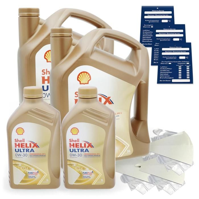 12 Litre Shell Helix Ultra Professional AV-L 0W30 Huile 550041873 Acea ...