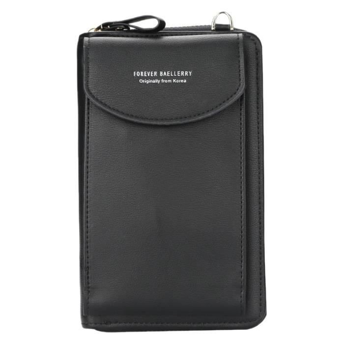Baellerry Dames Portefeuille Vertical Pochette Sac de Mode Casual Sac  Multifonctionnel Petit Sac Croisé TéLéPhone Portable Sac Noir - Achat /  Vente Cross Bag - Cdiscount