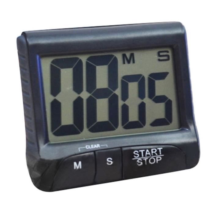 Gosear® Mini LCD Home Cuisine Cuisson Compte à Rebours Count Up Digital Alarme Minuterie Rappel avec Aimant Stand Noir 