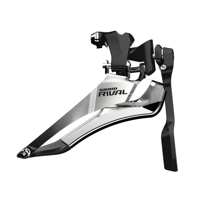 Dérailleur avant route SRAM Rival 22 Yaw - Anlöt mit Kettenfänger argent - Poids 89 g