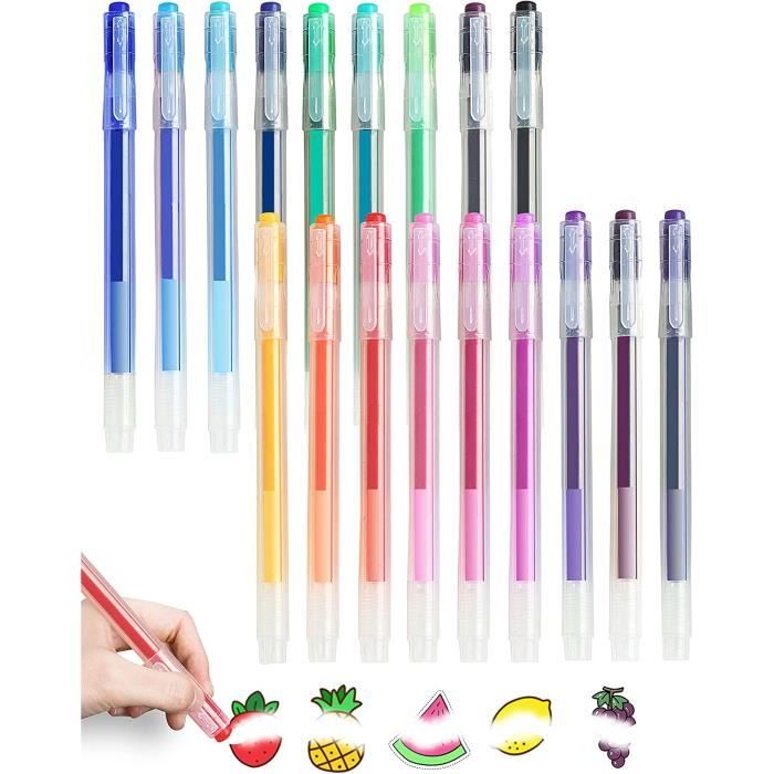12 Recharges Stylo Effaçables Noir 0,7 Mm - Compatible La Plupart Des Stylos Effaçables - Pour école, Bureau, Dessin - Encre Thermosensible - 2