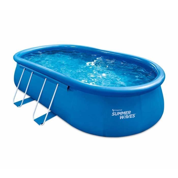 Summer Waves Quick Up Pool | Ovale 305x549x107 cm bleu | Kit piscine hors sol | Piscine de jardin & piscine en plastique