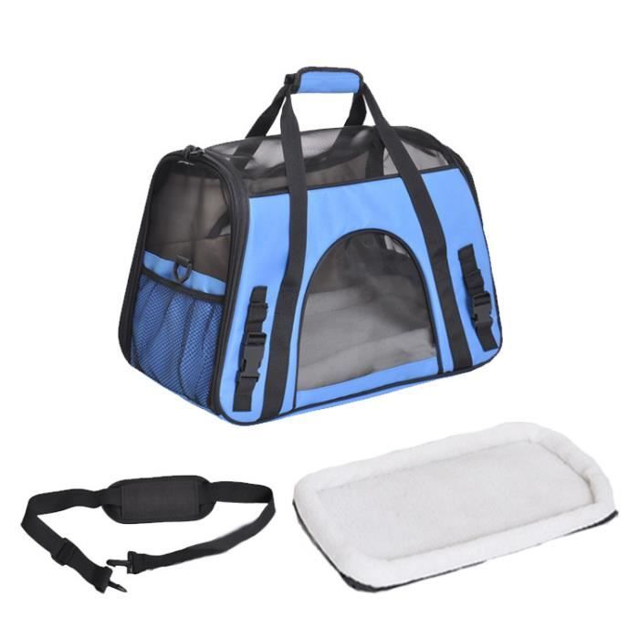 Meilleurs prix pour Sac de Transport pour Animaux de Compagnie 47*24*33 cm étanche Voyage Portable Cage à Chat Bandouliere Caisse de Transport Respirant