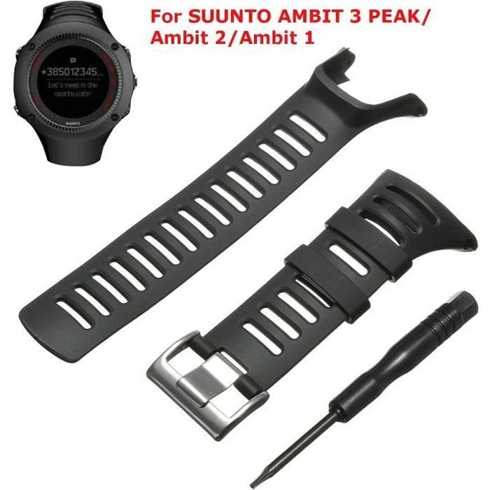 ANBEST Bracelet en TPU Compatible avec Suunto Ambit 3/2/1 Bracelet Bande de Sport de Remplacement Convient à Suunto Ambit 2R/2S/3 Sport/3 Run 