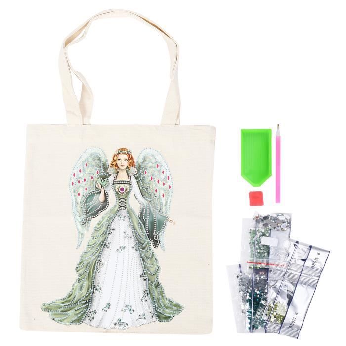 Sac à Main Diamant Peinture DIY - Taille 26x26cm - Toile Avec Strass à Coller - Kit Créatif Adulte - Loisir Antistress - Cadeau Original Pour Femme