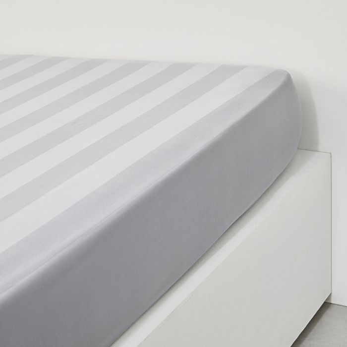 Drap housse uni PRESTIGE - TODAY - Gris 160x200 cm
