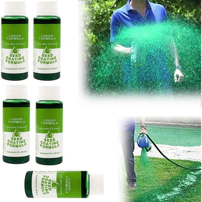 Pulvérisateur De Semences, Green Grass Spray Lawn Care Vaporisateur, 5 Bouteilles Graines