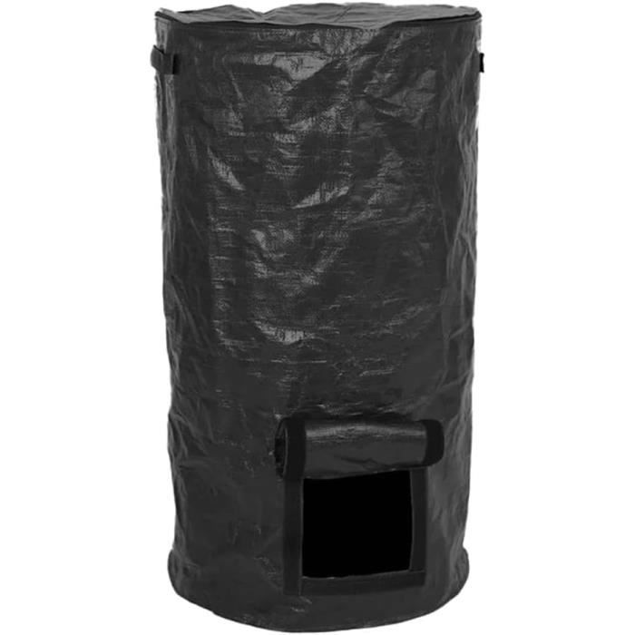 Sac De Compost Pliable 100 L – Composteur Jardin Avec Couvercle & Poignées, PE Résistant, Facile à Transporter