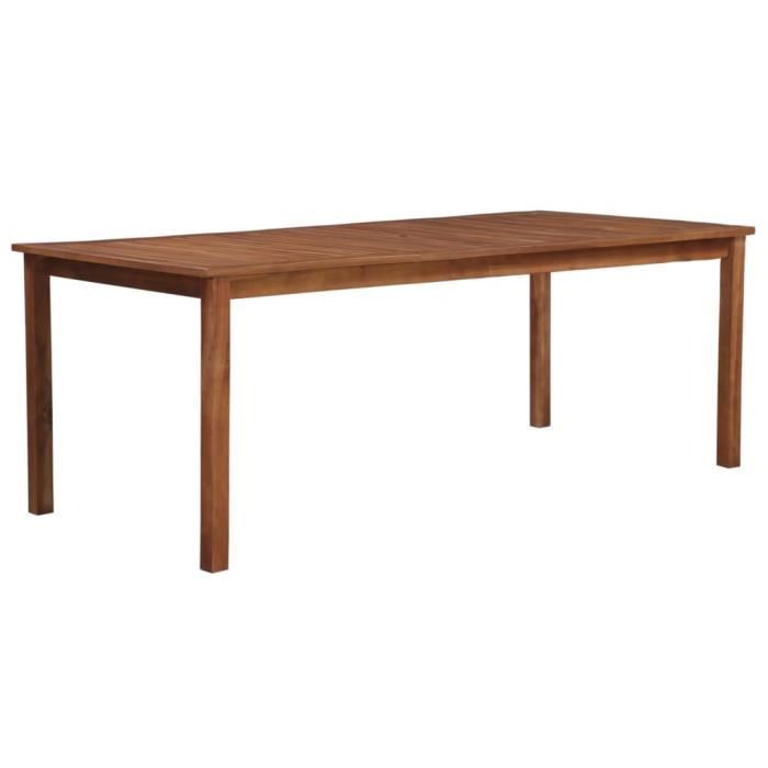 vidaXL Table de jardin bois d'acacia massif - vue 2
