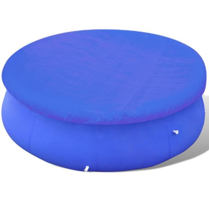 Bâche Piscine en PE Ronde 300 cm VIDAXL Autoportante Hydrofuge