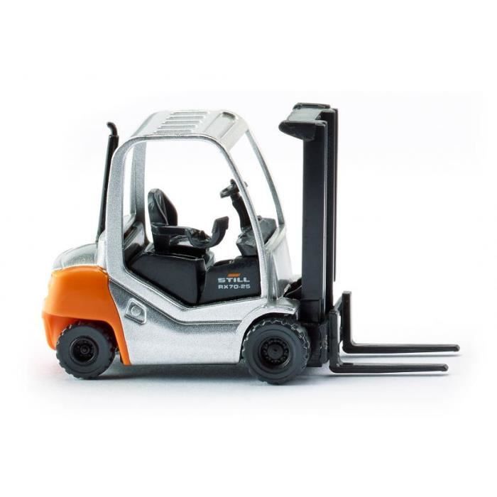 Hohopeti Mini Chariot Élévateur Jouet et Outil de Déplacement Miniature pour Garçon et Filles, Petite Taille, Couleur Orange, Jouet Éducatif de