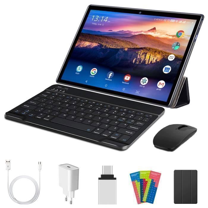 Tablette 10 Pouces – Android 13 – 12GB RAM – 128GB ROM – Octa-Core – WiFi 6 – Clavier et Souris