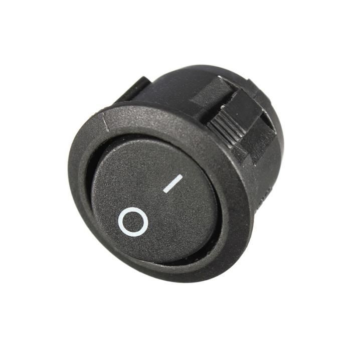 Interrupteur rond petit 15mm noir - Interrupteur/Interrupteur à Bascule  Rond - Eurolec