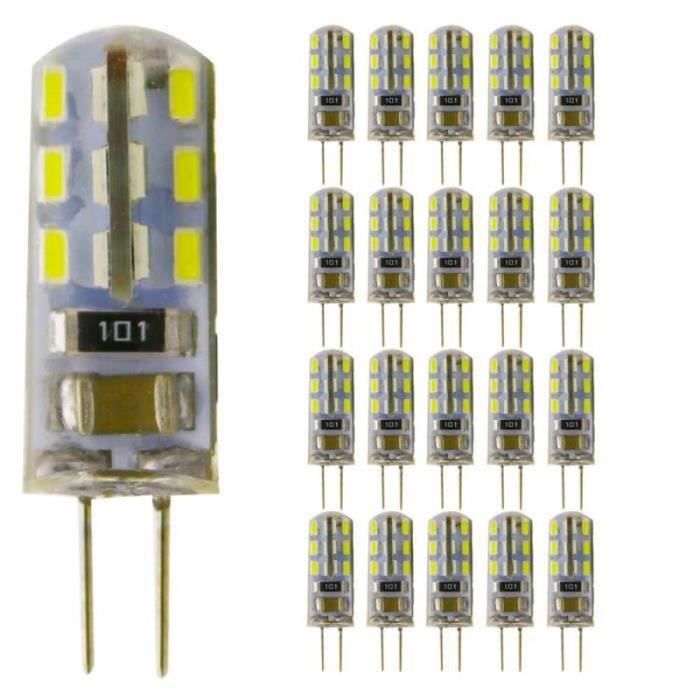 HY13312Lot de 20 ampoules LED G4 1,5 W AC 220 V G4 24 x 3014SMD