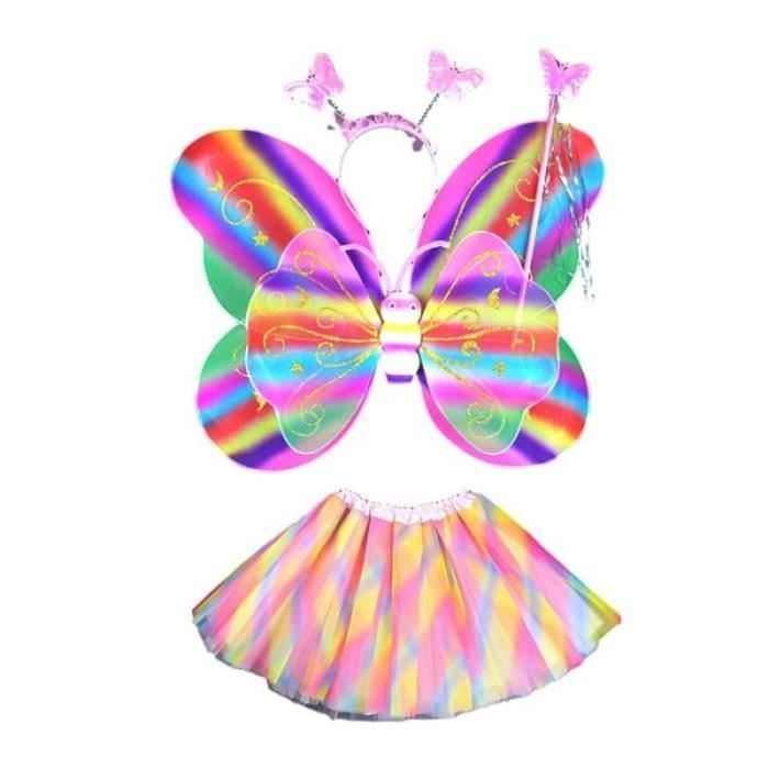 LIFKOME Ailes De Fée Avec Paillettes Accessoire De Déguisement Pour Fête Et Cosplay Pour Garçon Fille Et Adultes Parfait Pour Anniversaires Et