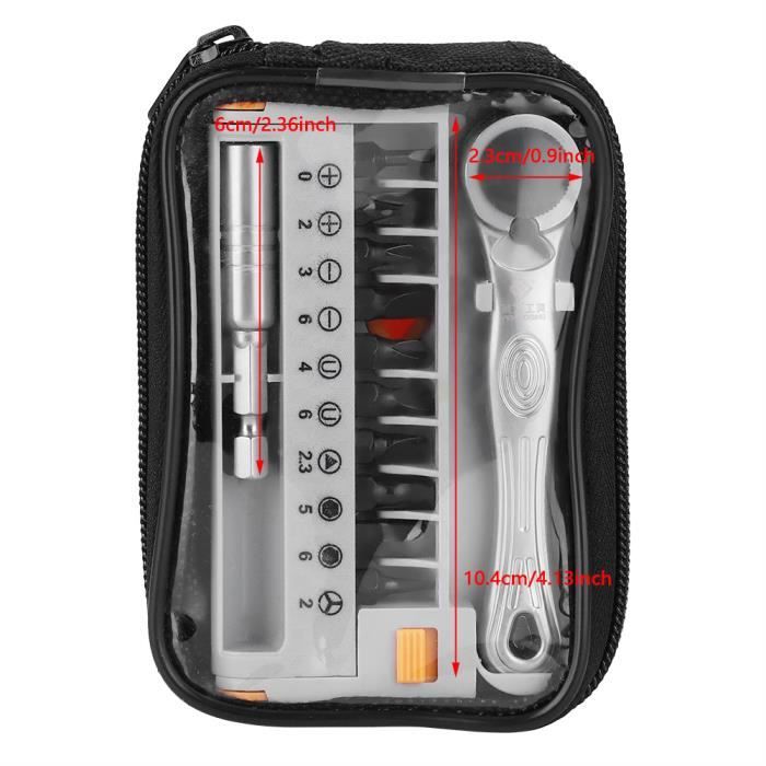 Clé à Cliquet 1/4 De Pouce Uxcell - 72 Dents Avec Tête Décalée
