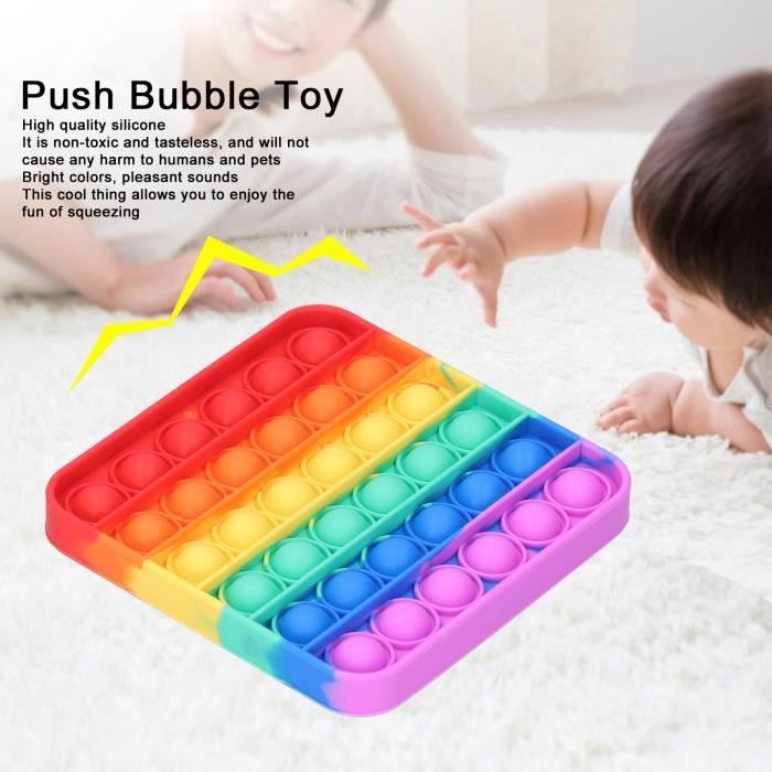 Jouet Sensoriel Push Bubble Anti-Stress - Silicone Doux, Sans Bruit - Pour Autisme, TDAH, Concentration
