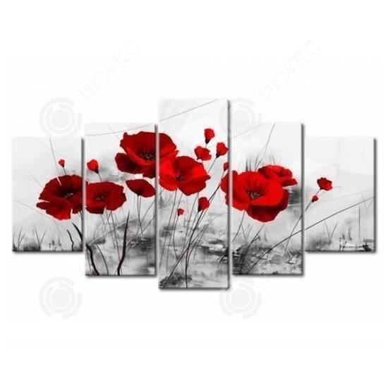 Tableau de Coquelicots Rouges | Peinture Nature