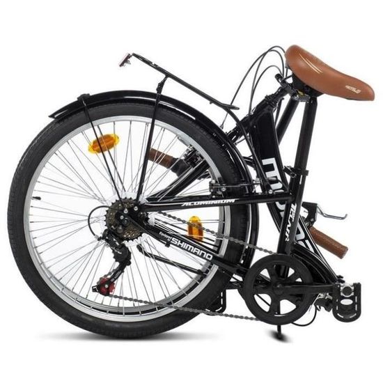 MOMA BIKES Velo de ville pliant TOP CLASS 24 Aluminium 6 Vitesses Selle Comfort Cdiscount Sport