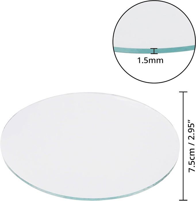 Lot De 10 Miroirs Ronds Suspendus En Verre – Plaque Chromée Trouée 50 Mm, One Stop DIY – Pour Photo Ou Décoration