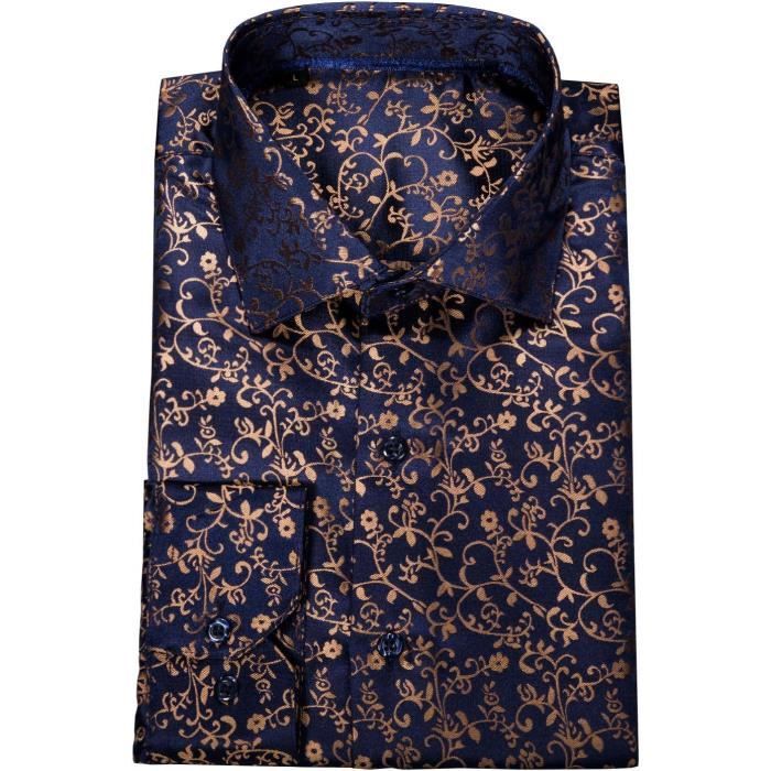 Chemise A Manches Longues Pour Homme Motif Cachemire Fleuri J7257 Cdiscount Pret a Porter