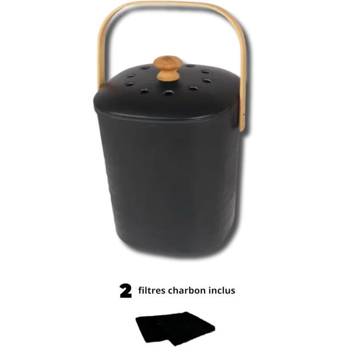 Bleu Composteur de Cuisine 6L Bleu avec Panier intérieur - Poignée de Bleu Composteur de Cuisine 6L Bleu avec Panier intérieur - Poignée de
