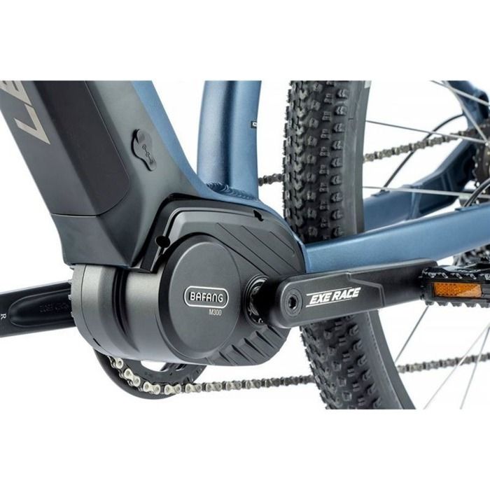 V lo lectrique moteur central femme Leader Fox Swan 2023 Bafang M300 bleu noir 18