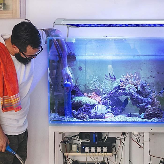 Povanjer Lumière flexible pour aquarium, rotation à 360 ° sur la lampe pour  aquarium, Décor d'éclairage d'aquarium tuyau universel coloré pliable pour
