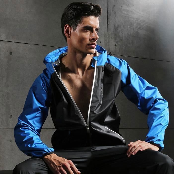 Veste de Sudation Homme A Capuche Fitness Musculation Br ler des