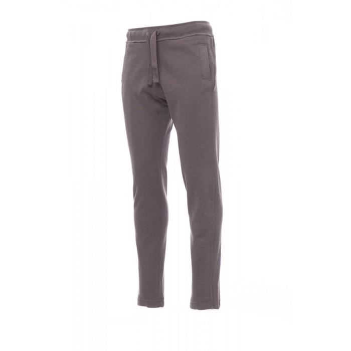 Pantalon homme en sweat Payper College gris coupe cigarette taille standard coutures renforcees Gris Cdiscount Pret a Porter