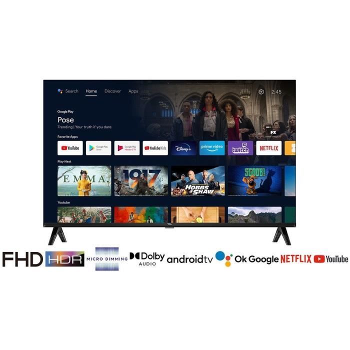 TCL 32V型フルHD【1920 × 1080】Android TV TCL、Google TV搭載の32V型フルHDスマートテレビを本日3/23発売