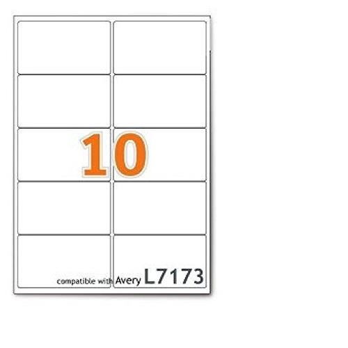 Étiquettes Autocollantes Blanches - Format A4, 10 Planches - Dimensions 99.1 X 57 Mm (L7173)