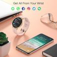 AGPTEK Montre Connectée Femme, Smartwatch Bluetooth 5.0 Tracker d'Activité avec Fréquence Cardiaque Podomètre Sommeil Contrôle de la-2