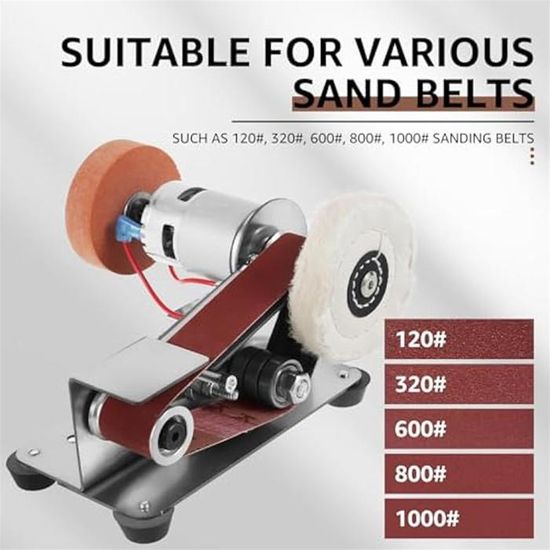 Mini Ponceuse à Bande 30mm Avec 10 Bandes Abrasives - 4000-9000 RPM, Alimentation AC 100-240V, Pour Affûtage Et Polissage - 4